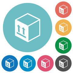 Single package flat round icons