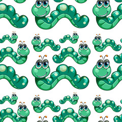Seamless pattern tile cartoon with caterpillers