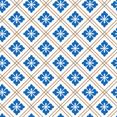 斜め格子に花菱