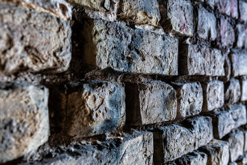 Cose-up view of a old brick wall - image