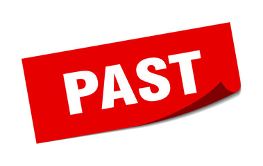 past sticker. past square isolated sign. past