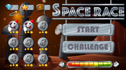 Space race game background