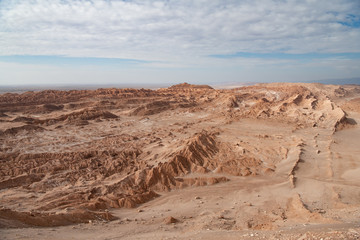 Fototapeta na wymiar Moon valley in the Atacama Desert, Chile