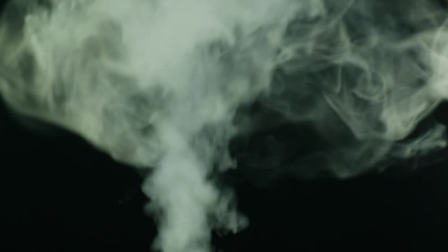 Smoke plumes on black background. Blend in screen mode overlays to add smoke effect to footage.
