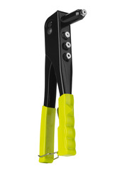 Naklejka premium Riveter isolated on white background. Studio image, close up