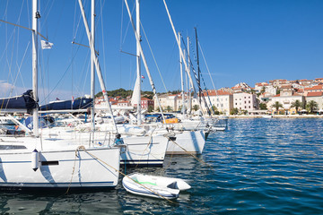 Marina in in Mali Losinj, Croatia.