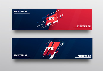 VS. Versus Board of rivals, with space for text. vector illustration. Grey vs banner. football, basketball, soccer screen. vector illustration. yellow. in dark background © Vitaliy