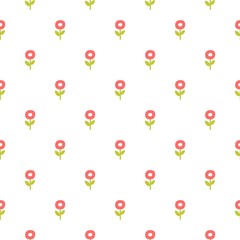 Simple small flowers pattern. Baby pastel background. Vector illustration.