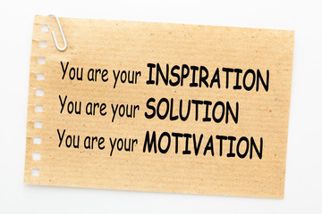 Obraz premium Inspiration Solution Motivation