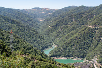 Fototapeta na wymiar Balçova Dam in Izmir in Turkey.