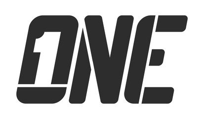 One word slogan. abstract number 1 vector illustration