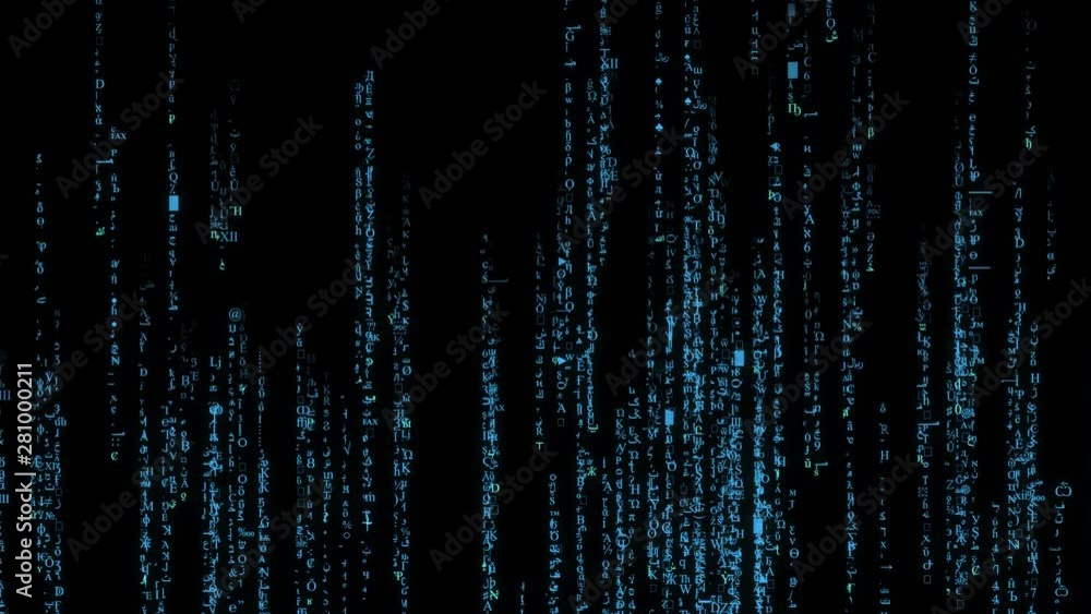 Aufkleber animated background imitating matrix code