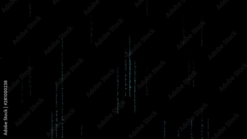 Aufkleber animated background imitating matrix code