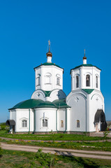 Fototapeta na wymiar Church of St. Sergius of Radonezh, Lipovka village, Zadonsk district, Lipetsk Region, Russian Federation