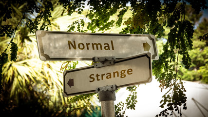 Street Sign Normal versus Strange