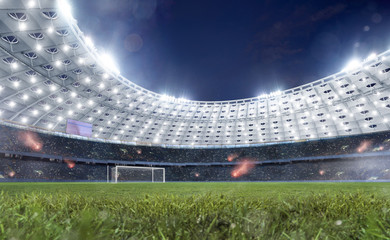 Fototapeta na wymiar 3D soccer stadium.