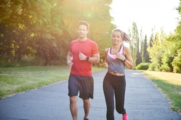 Poster Discussie tijdens het joggen met vriendin © gpointstudio