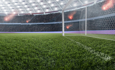 3D soccer stadium.