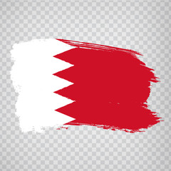 Flag Kingdom of Bahrain from brush strokes. Flag Bahrain on transparent background for your web site design, logo, app, UI. Stock vector.  EPS10.
