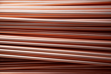Obraz premium Copper pipes in factory, industrial background