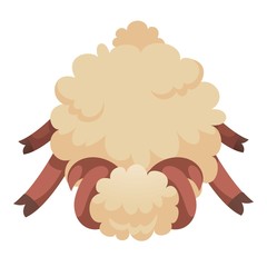 Tired sheep icon. Cartoon of tired sheep vector icon for web design isolated on white background