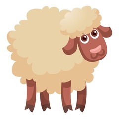 Cute funny sheep icon. Cartoon of cute funny sheep vector icon for web design isolated on white background