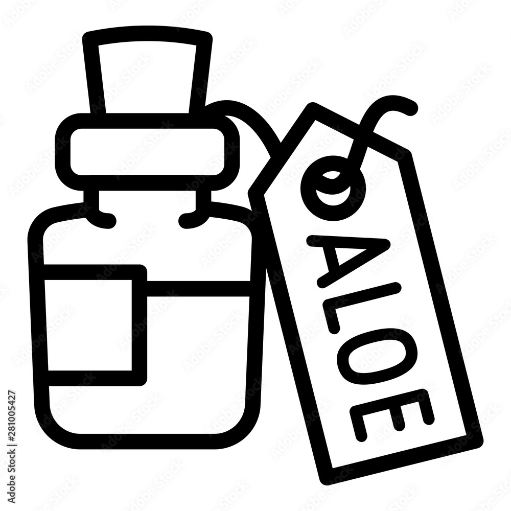 Poster aloe dropper icon. outline aloe dropper vector icon for web design isolated on white background