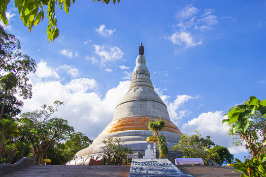 Phra balomma that Chedi Si Phu Pha Sung (Phra That Chom Pha). Phupha Sung Forest Temple. Nakhon Ratchasima Province, Thailand.