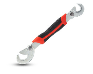 adjustable wrench, spanner wrenches snap n grip isolated on white background.
