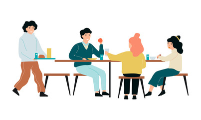 Cartoon Kids Eating Lunch Photos Royalty Free Images Graphics