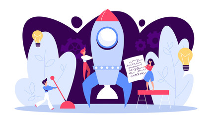 Rocket launch as a metaphor of startup