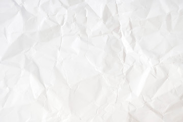 Empty texture background of wrinkled white paper, copy space