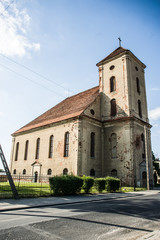 Fototapeta na wymiar Kościół w Zdunach ewangelicki
