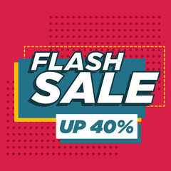 Modern promotion square web banner for social media mobile apps