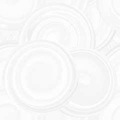 Pattern with white spirals, beautiful wallpapers for weddings. Texture 3 d background with abstract circles of different sizes, seamless pattern with waves.