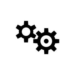 Transmission Cog Wheels Flat Vector Icon