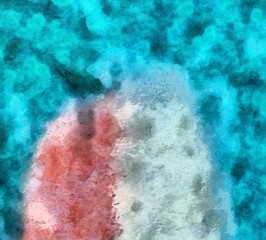 Art texture, creative oil background, striped and splashes, concrete simple original grunge backdrop, dry textured oil paint, template for cards, banners and prints designed.