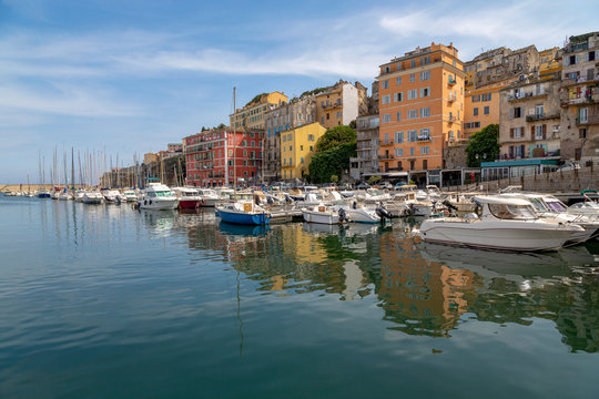 Boats moored in the port at Bastia, Corsica, France, Mediterranean