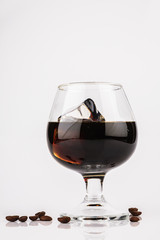 Cup Ice americano Coffee Isolated