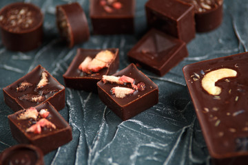 Raw Vegan Handmade Chocolate with nuts and dried