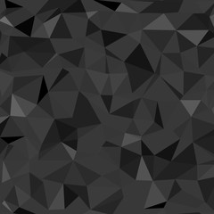 Black abstract low-poly. Vector 3D design template. Stylish modern background.