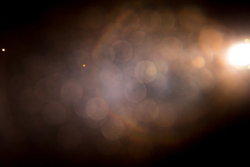 Abstract Natural Sun flare on the black background.