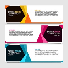 Vector abstract design banner web template.
