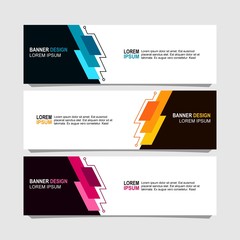 Vector abstract design banner web template.