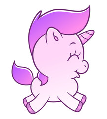 Cute running unicorn