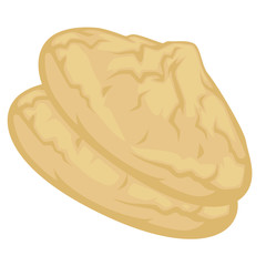 Coconut cookie snack closeup crispy sweets dessert vector