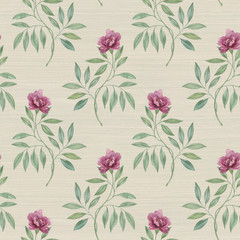 Seamless watercolor flowers pattern. Hand painted flowers. Flower pattern for design. Seamless floral pattern. Drawn flowers for packaging, wallpaper, fabric.  Botanical seamless pattern.