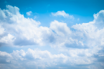 Naklejka na ściany i meble Beautiful panoramic landscape with the blue cloudy.