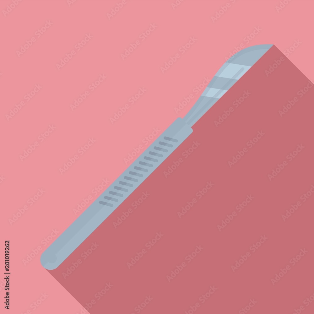 Poster scalpel icon. flat illustration of scalpel vector icon for web design