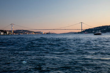Night Cityscape Istanbul Bosphorus Bridge